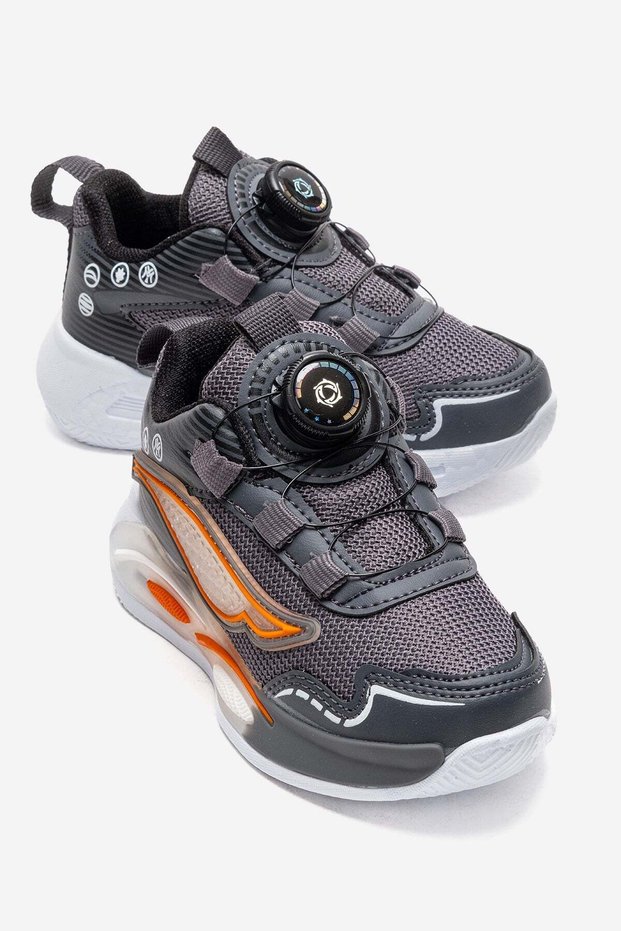 Zippered Lace Anorak Children's Sports Shoes 31-35 Smoked Orange