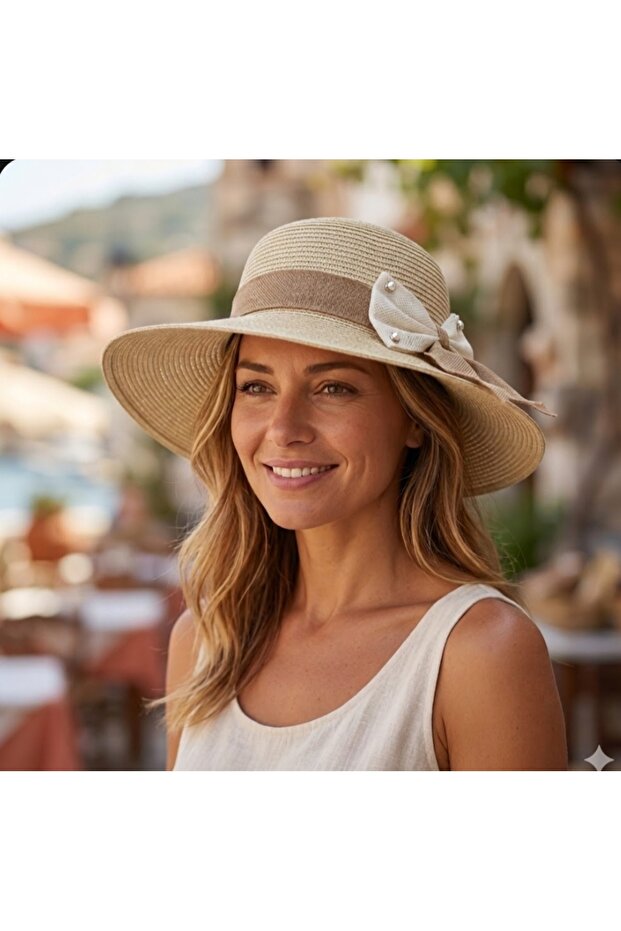 Women's straw hat uv protection summer beach hat