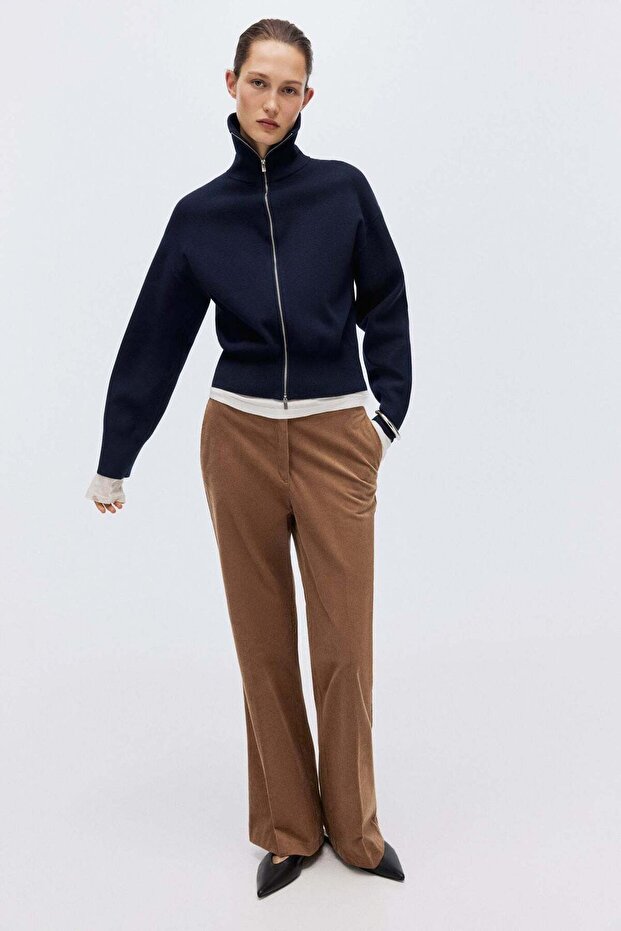 Zip-through cardigan