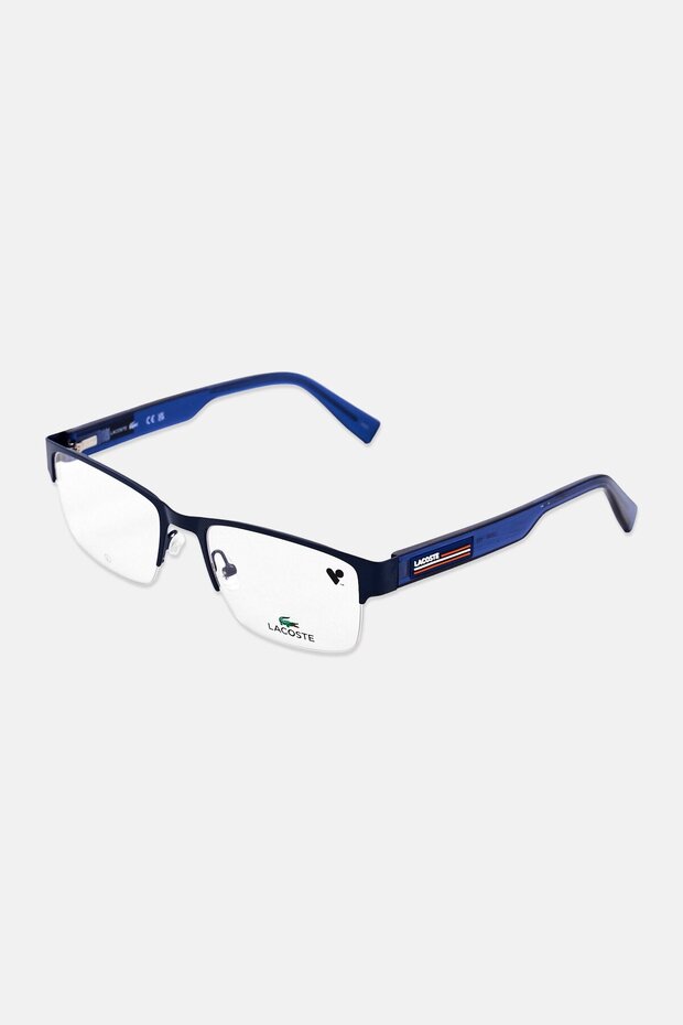 Men L2299 Rectangular Eyeglasses, Navy Blue - 3