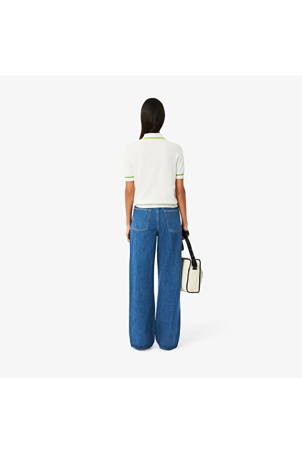 Kadın Wide Leg Denim Mavi Jean - 3