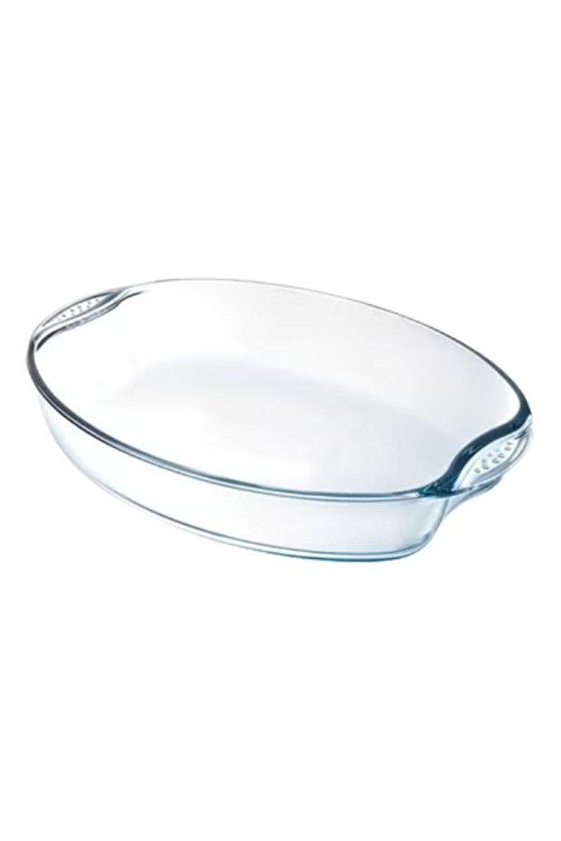 Clear Glass Casserole Premium Borosilicate Glass Dish for Baking, Serving, Mixing, Oven, Microwave & Dishwasher Safe 2 L Oval HSAP20