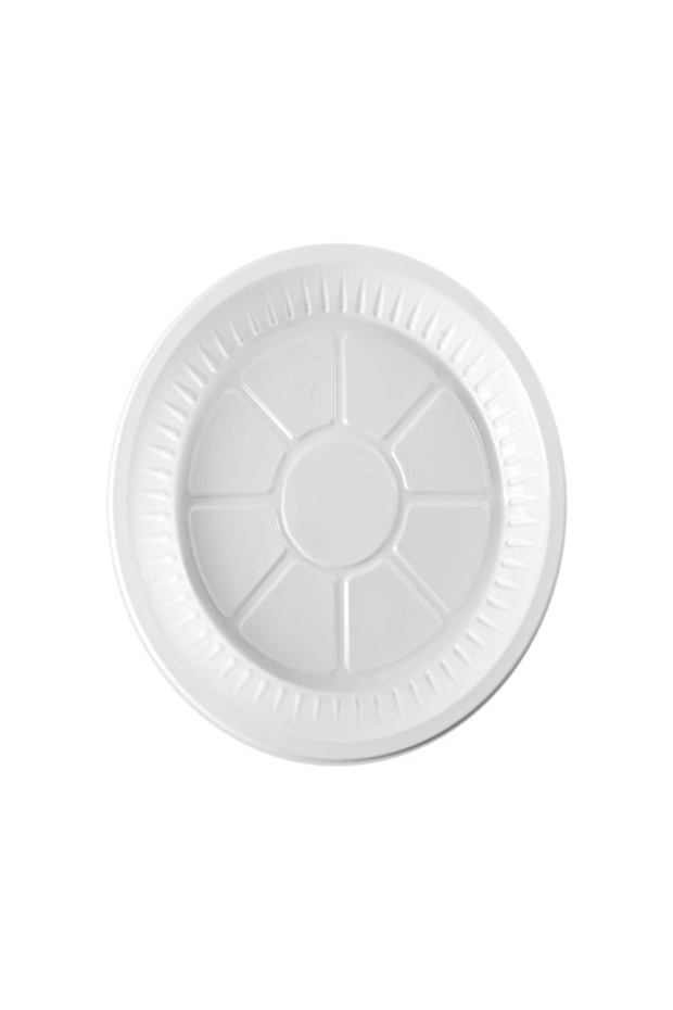 Disposable White Plastic Plates 9 inch, 25 Pieces