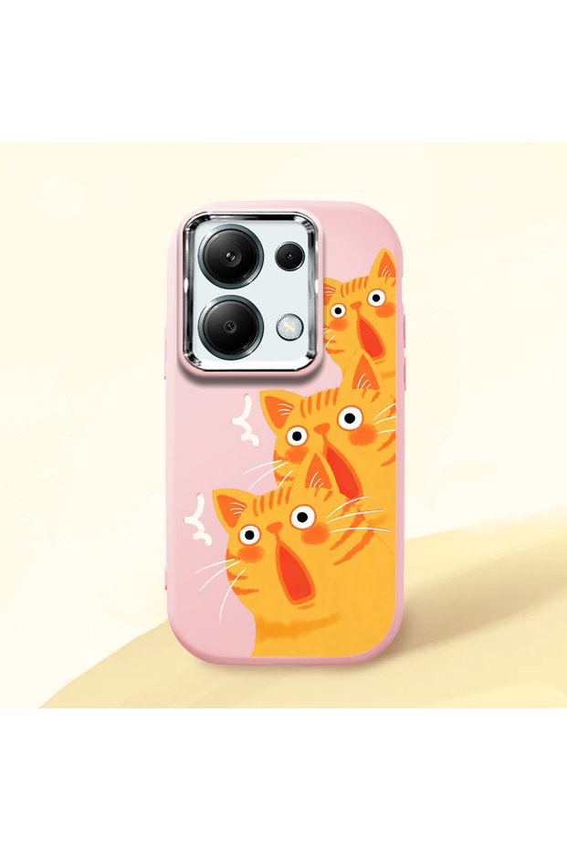 Redmi Note 13 Pro 4g Compatible Shock-Absorbing Camera Protected Pink Silicone Case