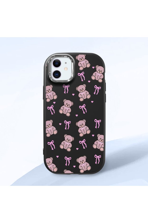 حافظة سيليكون سوداء متوافقة مع هاتف iPhone 11 مع حماية للكاميرا ماصّ للصدمات