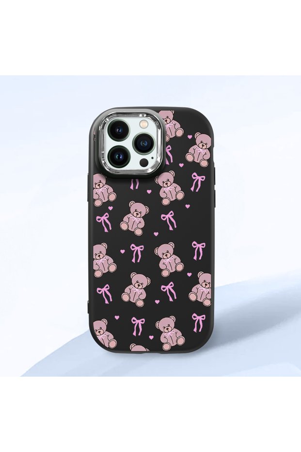 Black Silicone Case Compatible with iPhone 14 Pro Max with Shock-Absorbing Camera Protections