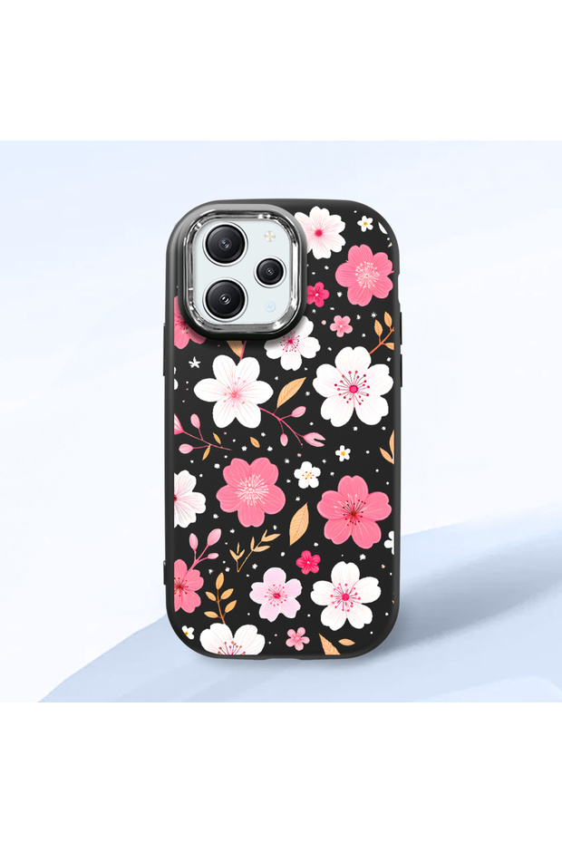 Redmi 12 4G/5G Compatible Black Silicone Case with Shock-Absorbing Camera Protections