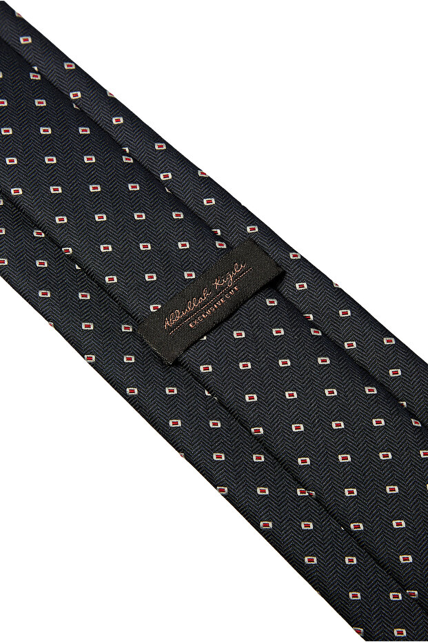 Patterned Silk Blend Tie - 4