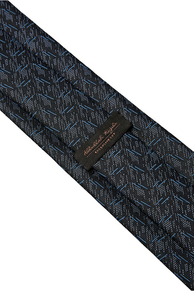 Patterned Silk Blend Tie - 4