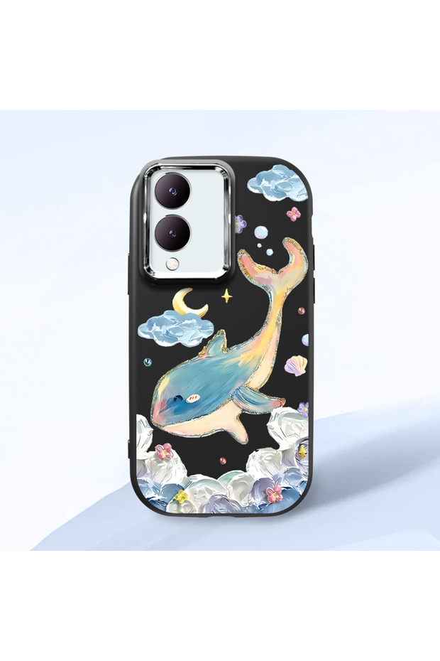 Vivo Y28 4g Compatible Shock-Absorbing Camera Protected Black Silicone Case