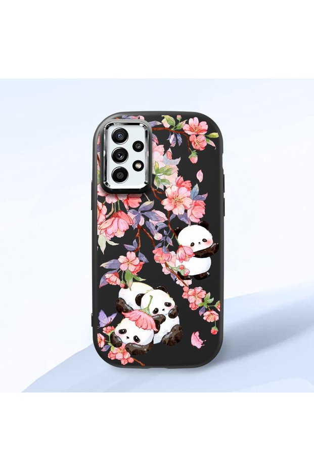 Black Silicone Case Compatible with Samsung Galaxy A52/A52S with Shock-Absorbing Camera Protections