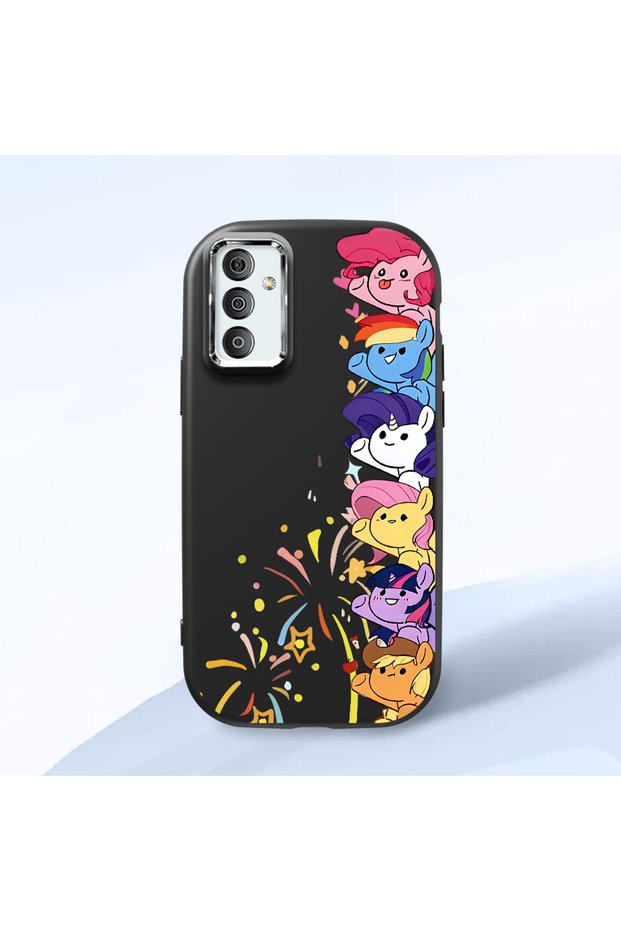 Black Silicone Case with Shock-Absorbing Camera Protections Compatible with Samsung Galaxy M13 4G/M23