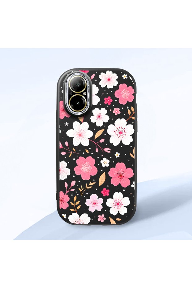 Realme C67 4g Compatible Shock-Absorbing Camera Protected Black Silicone Case