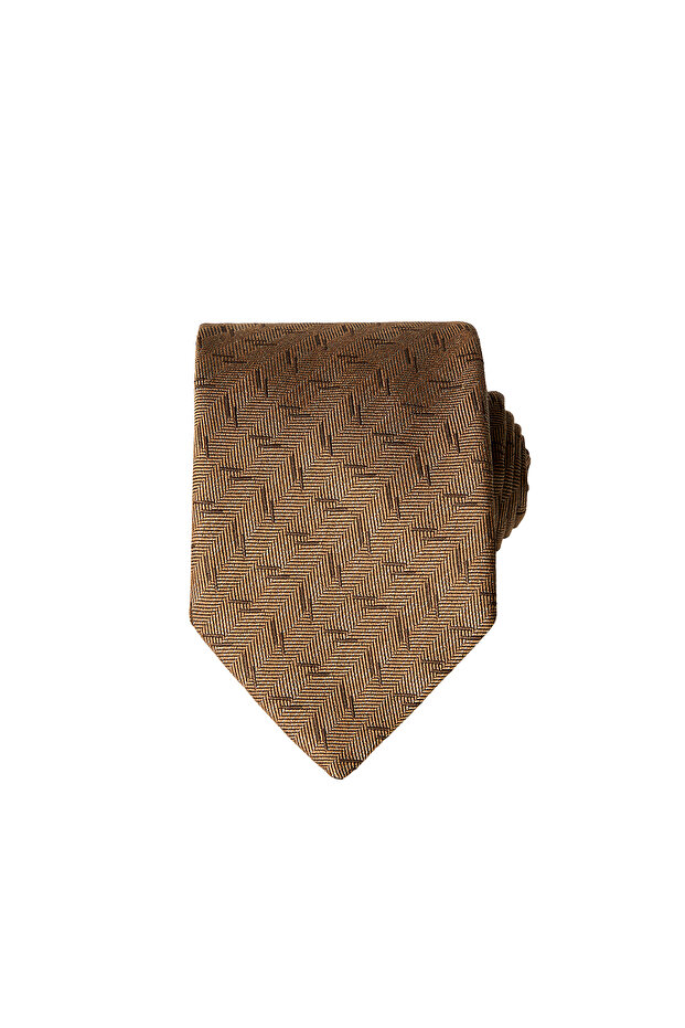 Patterned Silk Blend Tie - 1