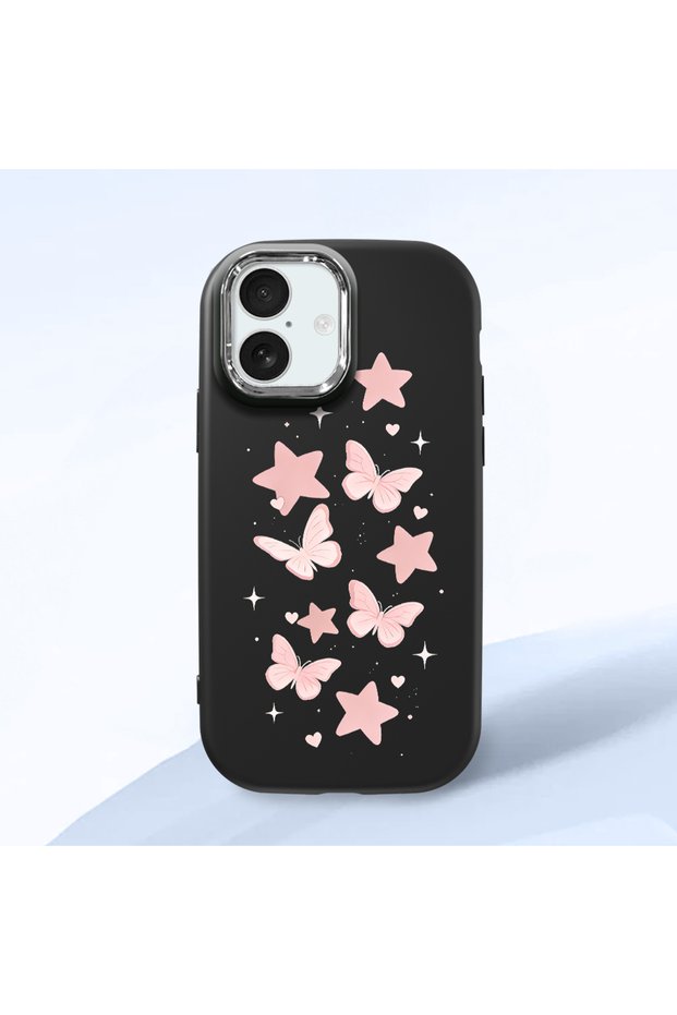 iPhone 17 Compatible Black Silicone Case with Shock-Absorbing Camera Protections