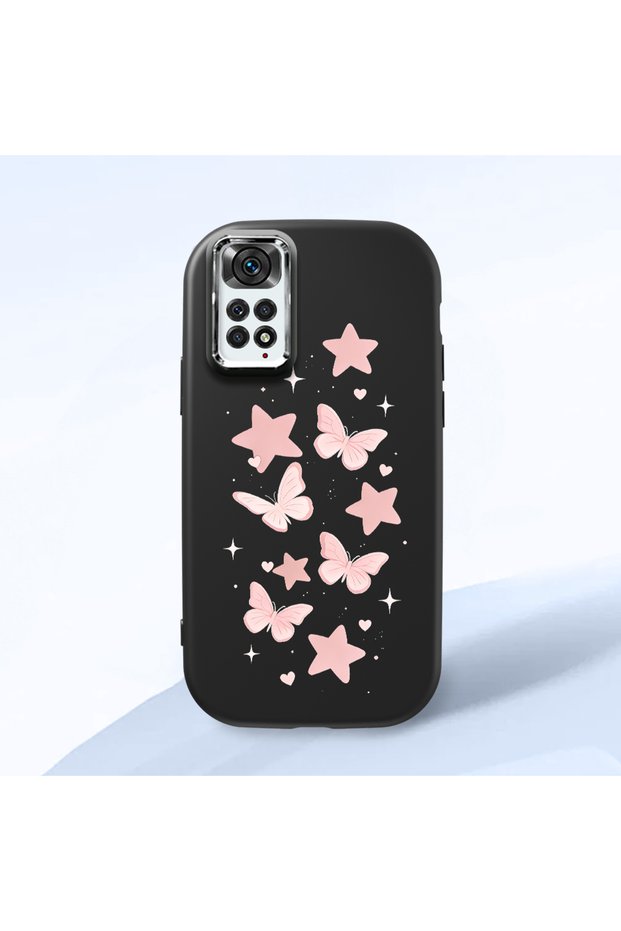 Redmi Note 11/Note 11S Compatible Black Silicone Case with Shock-Absorbing Camera Protections