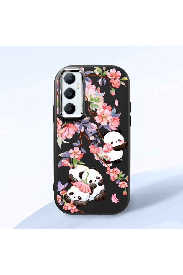 Realme C65 4g Compatible Shock-Absorbing Camera Protected Black Silicone Case