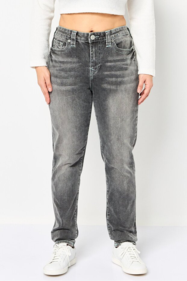 Women Regular Fit Washed Stretchable Jeans, Grey