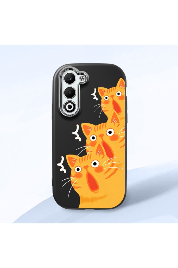 Oppo A5 4G/5G Compatible Shock-Absorbing Camera Protected Black Silicone Case