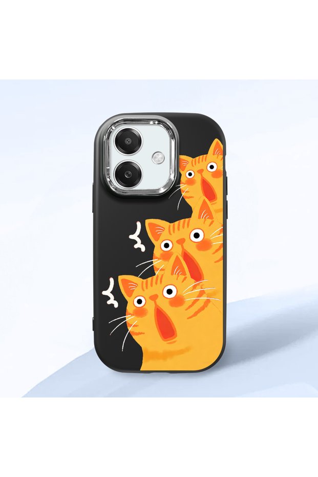 Oppo A3/A3X 4G/5G Compatible Black Silicone Case with Shock-Absorbing Camera Protections