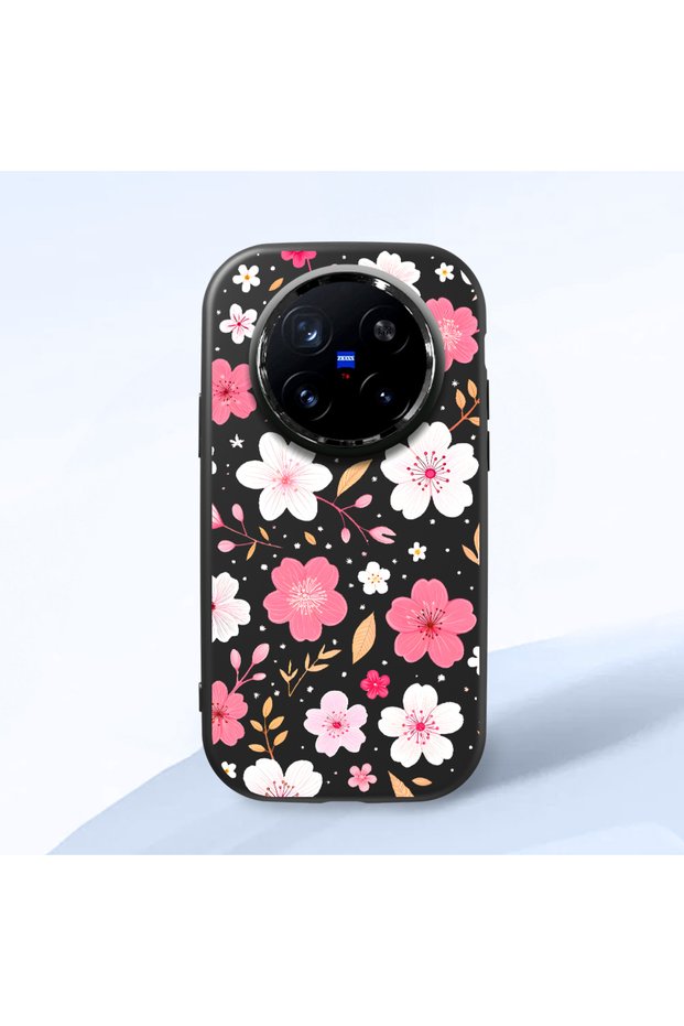 Vivo X200 Pro Compatible Shock-Absorbing Camera Protected Black Silicone Case