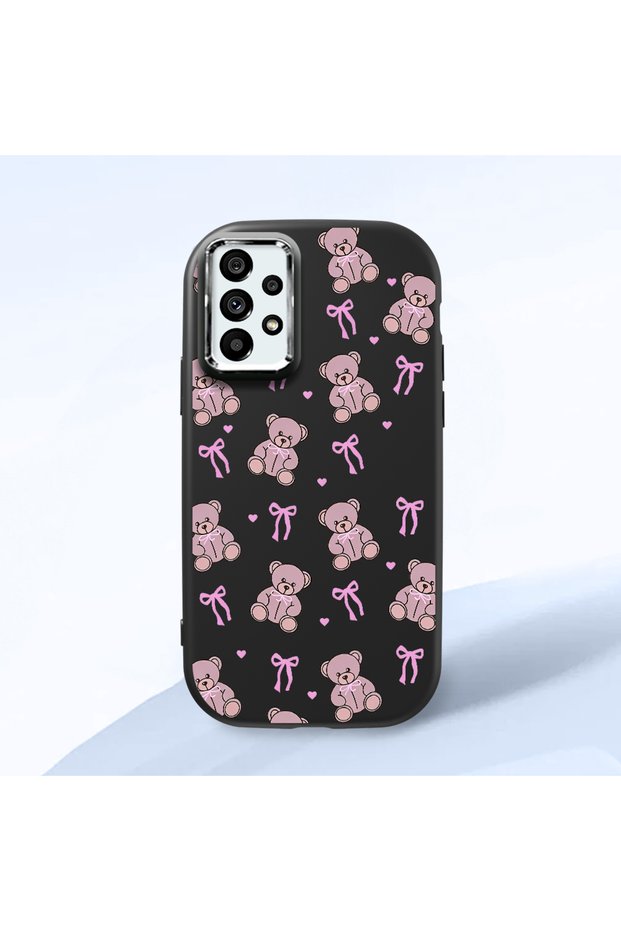 Samsung Galaxy A73 Compatible Black Silicone Case with Shock-Absorbing Camera Protections