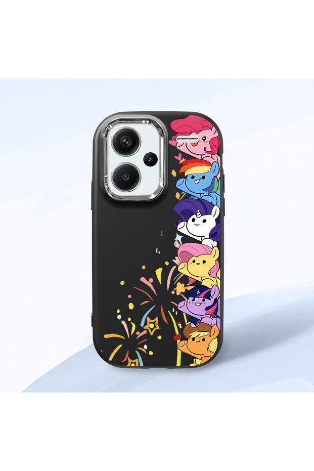 Redmi Note 13 Pro Plus+ 5g Compatible Black Silicone Case with Shock-Absorbing Camera Protections