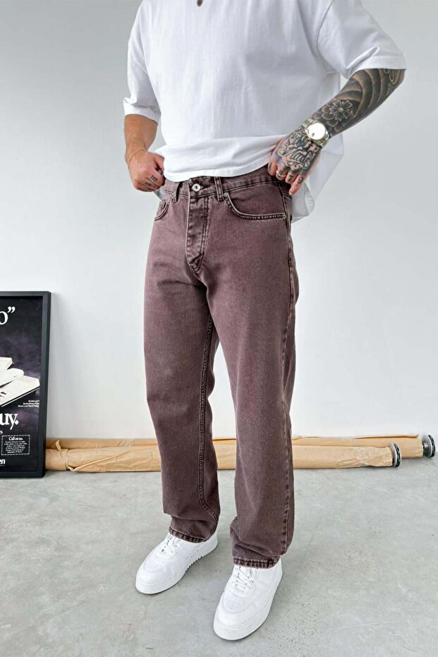 Brown Soft Gradient Baggy Pants