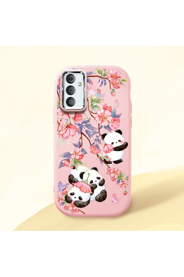 Pink Silicone Case with Shock-Absorbing Camera Protection Compatible with Samsung Galaxy M13 4G/M23