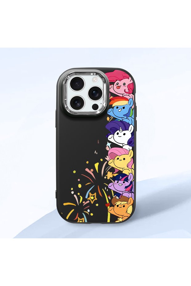 Black Silicone Case Compatible with iPhone 16 Pro Max with Shock-Absorbing Camera Protections