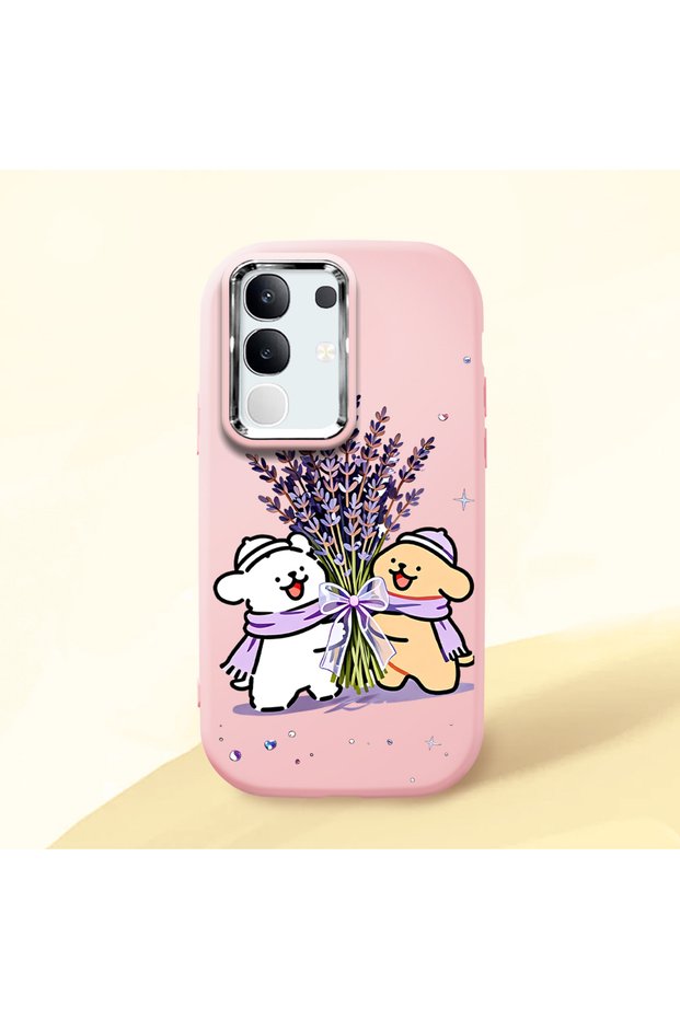 Vivo Y29 4g Compatible Shock-Absorbing Camera Protected Pink Silicone Case