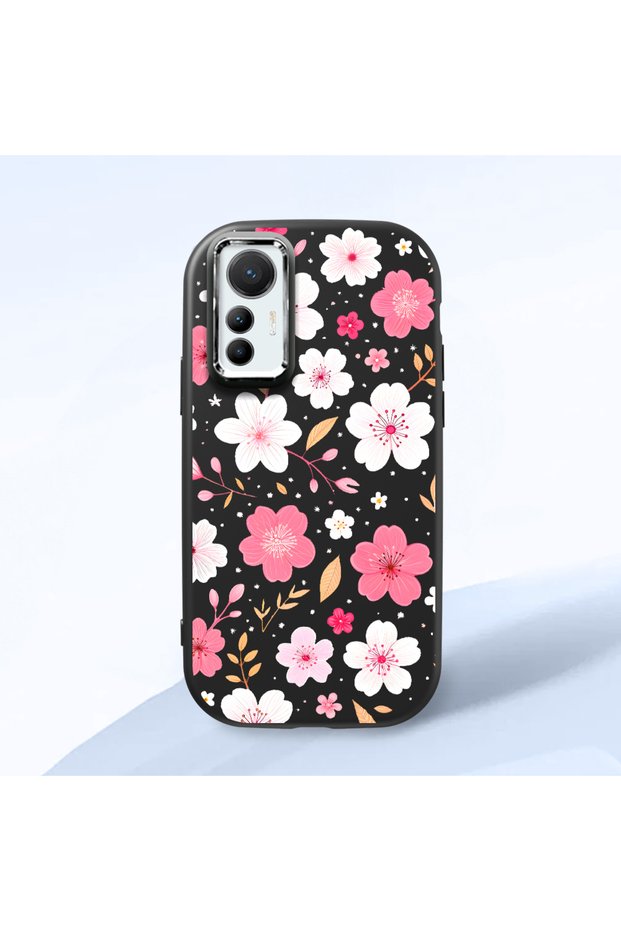 Mi 12 Lite Compatible Shock-Absorbing Camera Protected Black Silicone Case