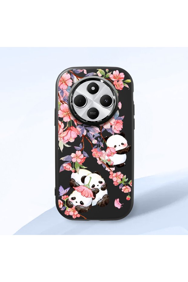 Redmi 14C 4G/5G Compatible Black Silicone Case with Shock-Absorbing Camera Protections