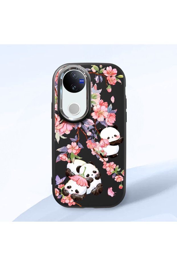 Vivo V50 Compatible Shock-Absorbing Camera Protected Black Silicone Case