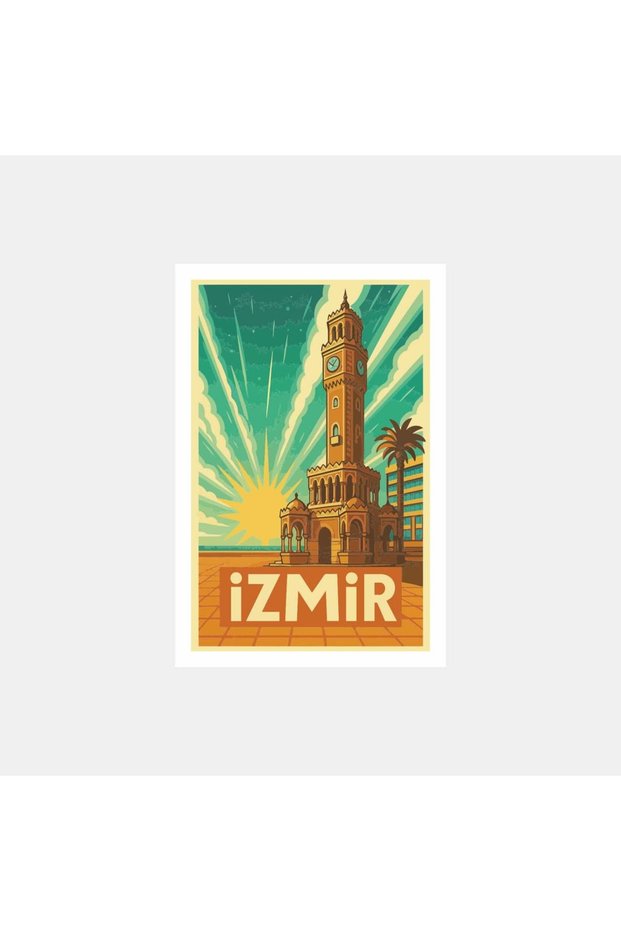 Izmir Postcard Sticker