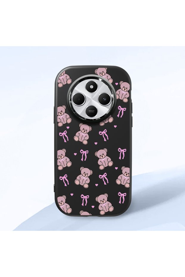 Redmi 14C 4G/5G Compatible Black Silicone Case with Shock-Absorbing Camera Protections
