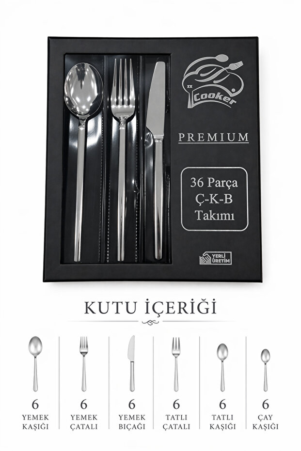Premium 36 Piece Fork Spoon Knife Set Ckr3595 - 1