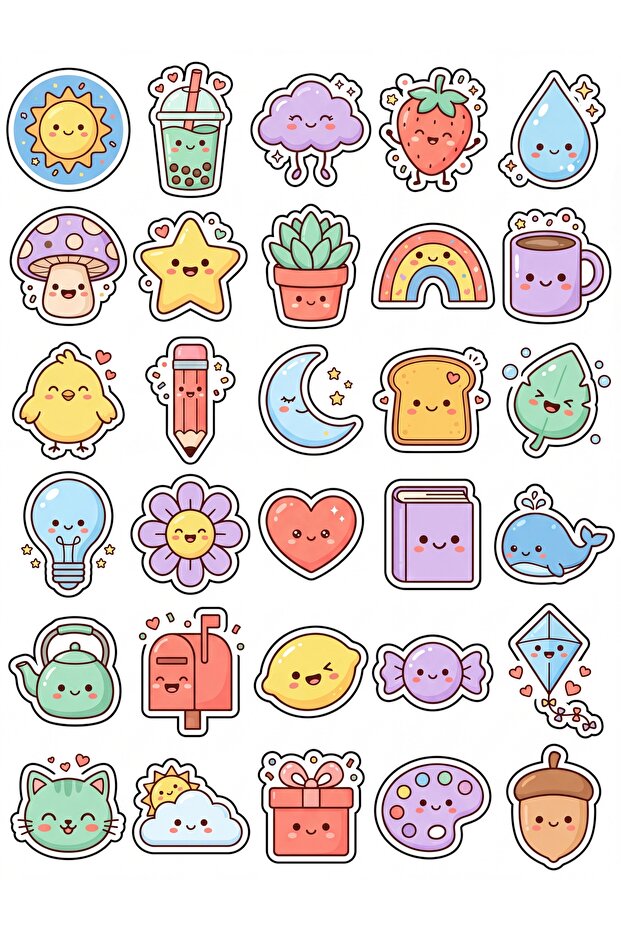 30 Pieces Motivational Icons Sticker Set - Laptop Notebook Agenda Phone