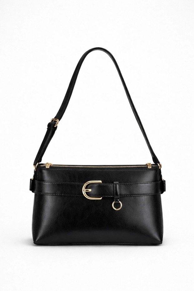 Black Women's Crossbody Shoulder Bag Stylish Modern Daily Use Hand and Shoulder Bag