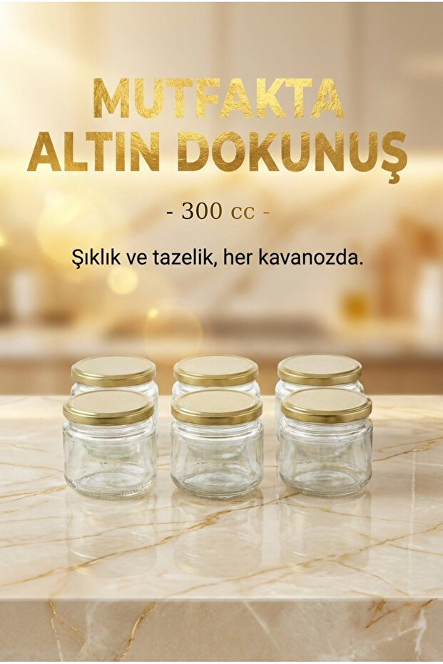6-Piece Glass Jar Bowl Set with Metal Lids, Sturdy and Durable Storage Container, 300 ml