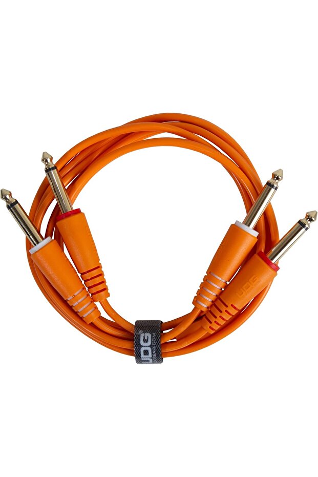 Audio Cable Set 1/4'' Jack - 1/4'' Jack Orange Straight 3m