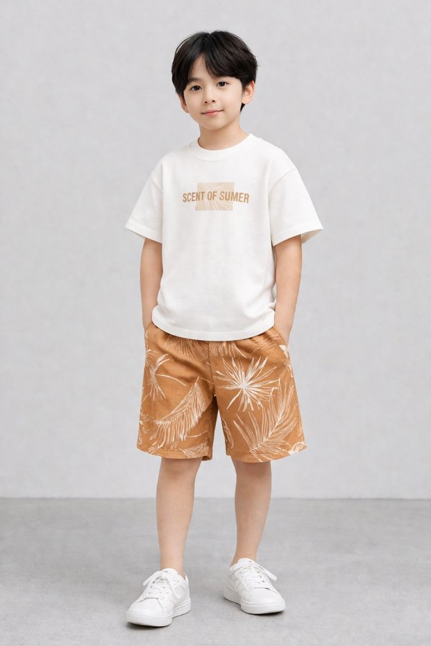 Boys' Summer Set T-Shirt Shorts Casual Sports Set