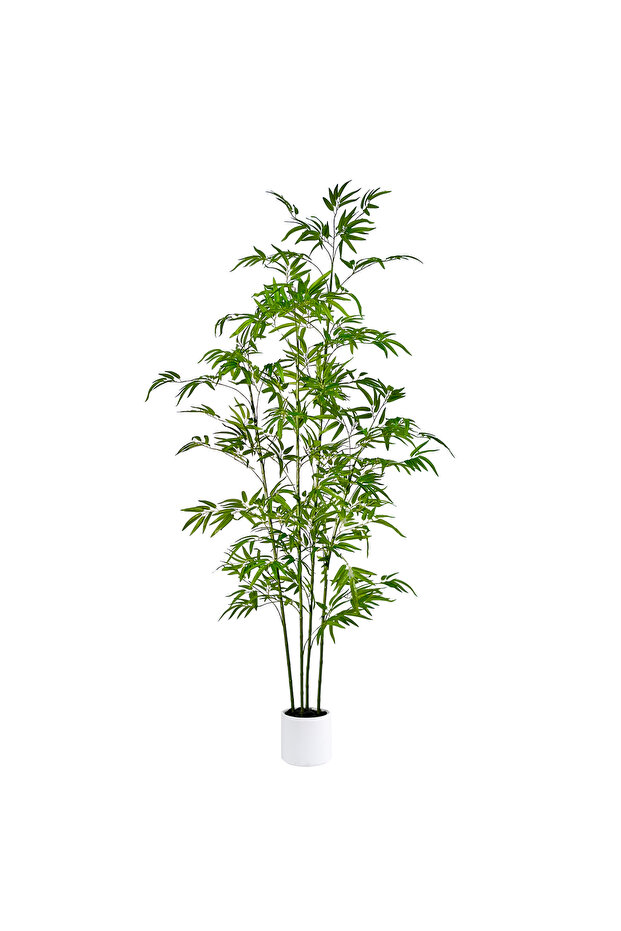 170cm Artificial Bamboo Tree with Tall White Planter for Office Hotel Garden Home Decor