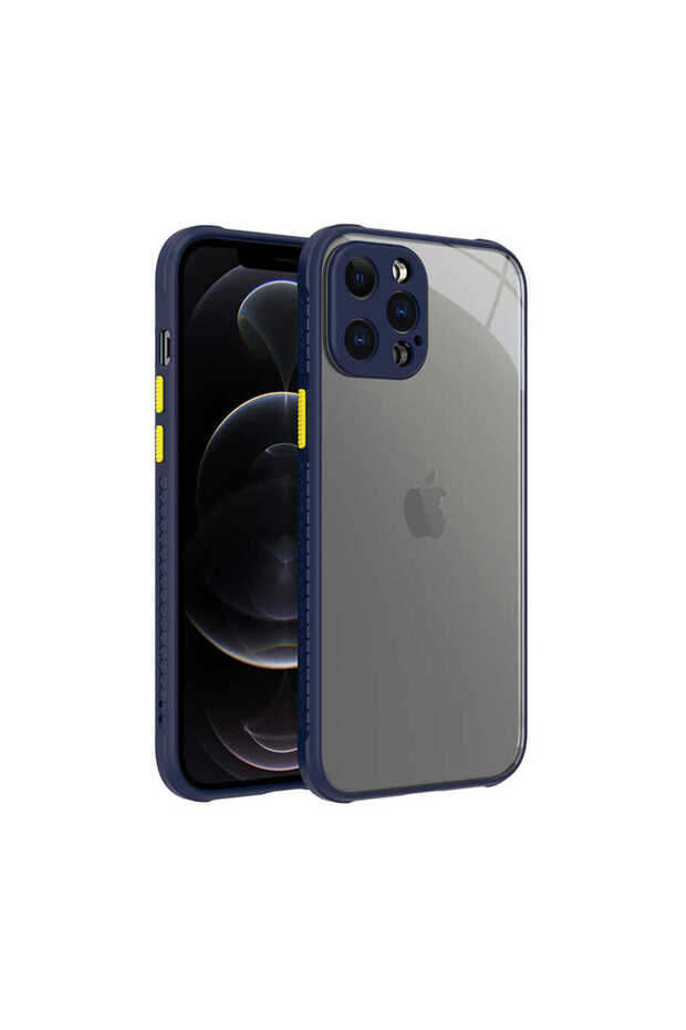 iPhone 12 Pro Max Compatible Tgco Kaff Case-Navy Blue