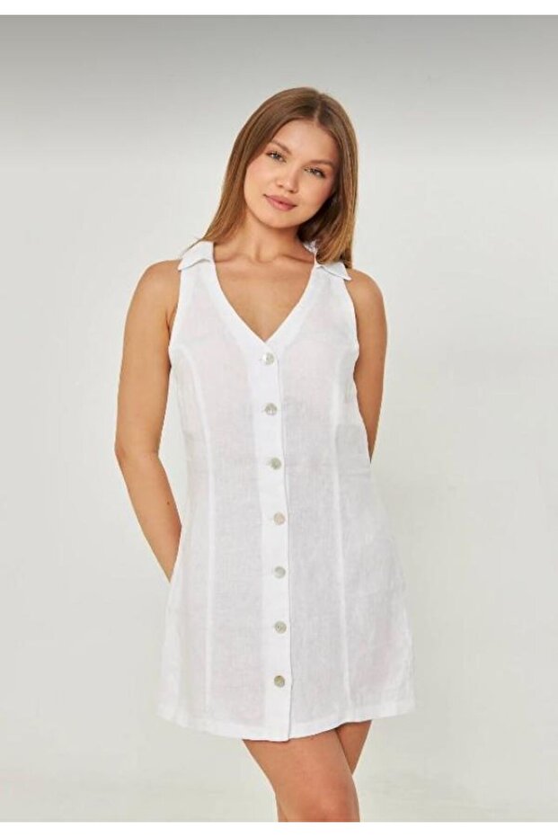 Modal Shirt Collar Dress