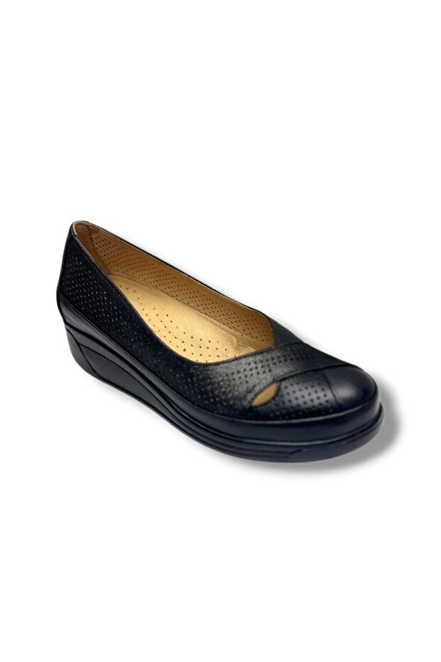 1051-26 Genuine Leather Glittery Anatomical Women's Shoes