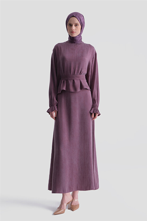 Stone Embellished Kupra Set Plum