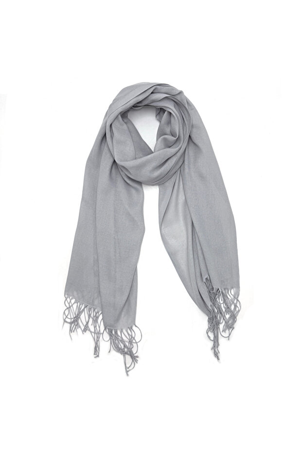 Cotton Viscose Pashmina Women's Shawl 180x70 Cm With Tassels High Quality 150 gr