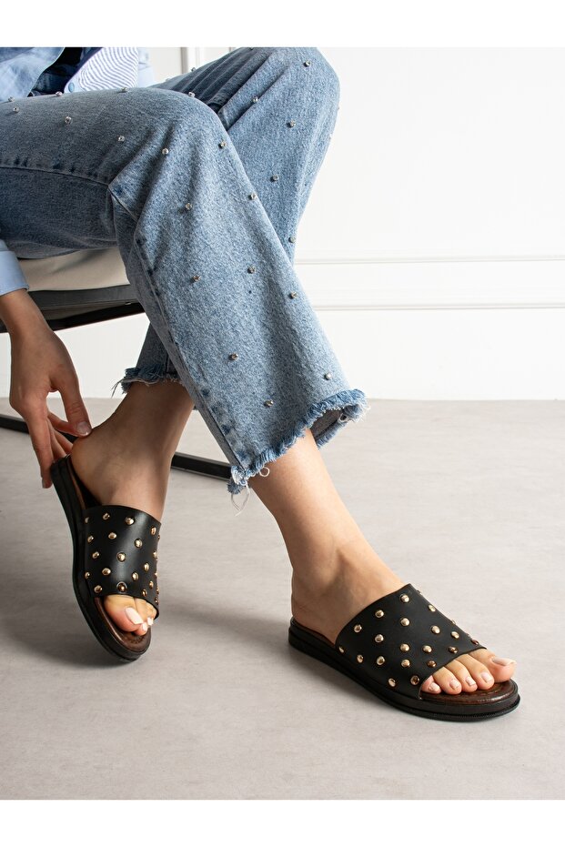 Mashi̇ Black Women's Slippers