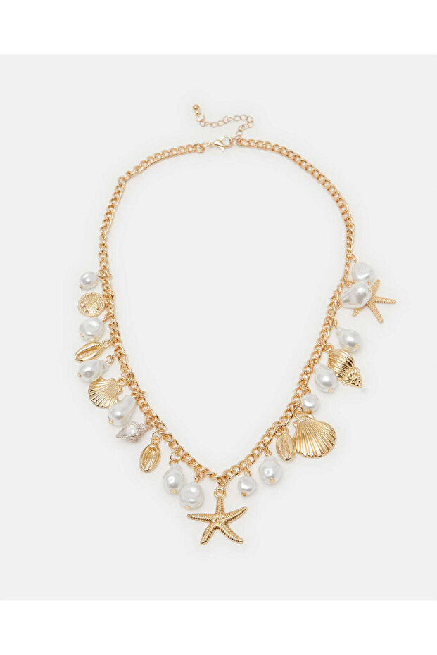 Women Gold Embellished Necklace